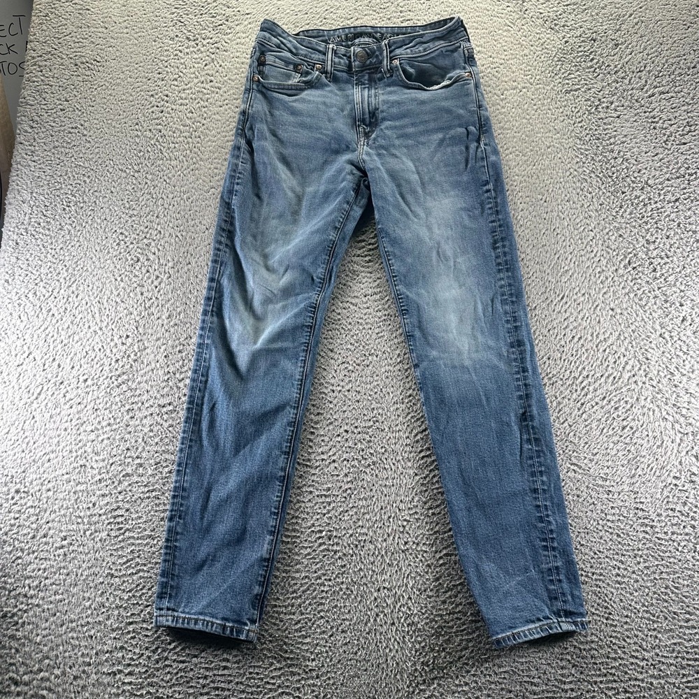 American Eagle Outfitters Airflex+ Jeans Mens 28x32 Blue Denim Tapered Stretch
